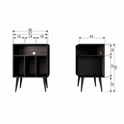 Opbergkastje James kleur Zwart - Loft24.nl