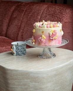 Organische Bijzettafel Fictus - Faux Travertine - Loft24.nl