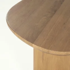 Organische Bijzettafel Lori Eikenhout 46 x 35cm - Lichtbruin - Loft24.nl