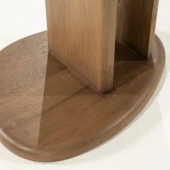 Organische Bijzettafel Lori Eikenhout 46 x 35cm - Lichtbruin - Loft24.nl