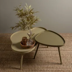 Organische Bijzettafel Mae 100 x 58cm Alpaca - Loft24.nl