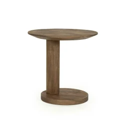 Organische Bijzettafel Novia Mangohout 50 x 40cm - Lichtbruin - Loft24.nl