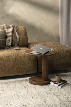 Organische Bijzettafel Novia Mangohout 50 x 40cm - Lichtbruin - Loft24.nl