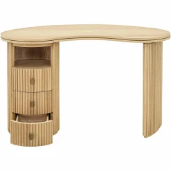 Organische Bureau Belfort Eiken - 130 x 70 cm - Loft24.nl