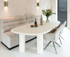 Organische Eettafel Bloomstone 230 x 117cm - Wit - Loft24.nl