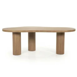 Organische Eettafel Bobbie Walnoot 215 x 110 cm - Lichtbruin - Loft24.nl