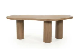 Organische Eettafel Bobbie Walnoot 215 x 110 cm - Lichtbruin - Loft24.nl