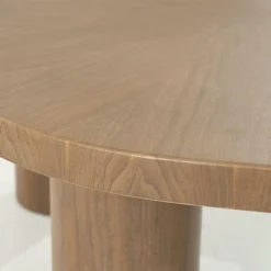 Organische Eettafel Bobbie Walnoot 215 x 110 cm - Lichtbruin - Loft24.nl