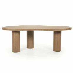 Organische Eettafel Bobbie Walnoot 215 x 110 cm - Lichtbruin - Loft24.nl