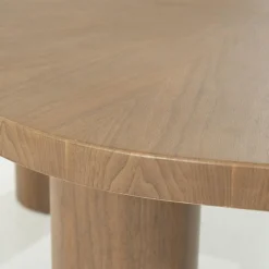 Organische Eettafel Bobbie Walnoot 215 x 110 cm - Lichtbruin - Loft24.nl