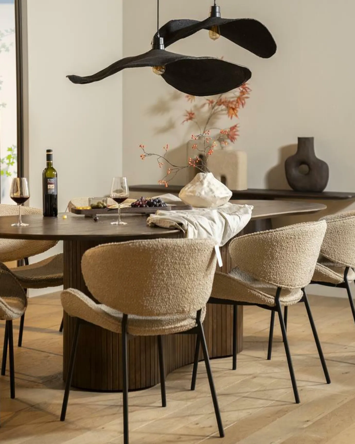 Organische Eettafel Jordy Mangohout 250 x 110cm - Bruin - Loft24.nl