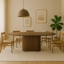 Organische Eettafel Jordy Mangohout 300 x 110cm - Bruin - Loft24.nl