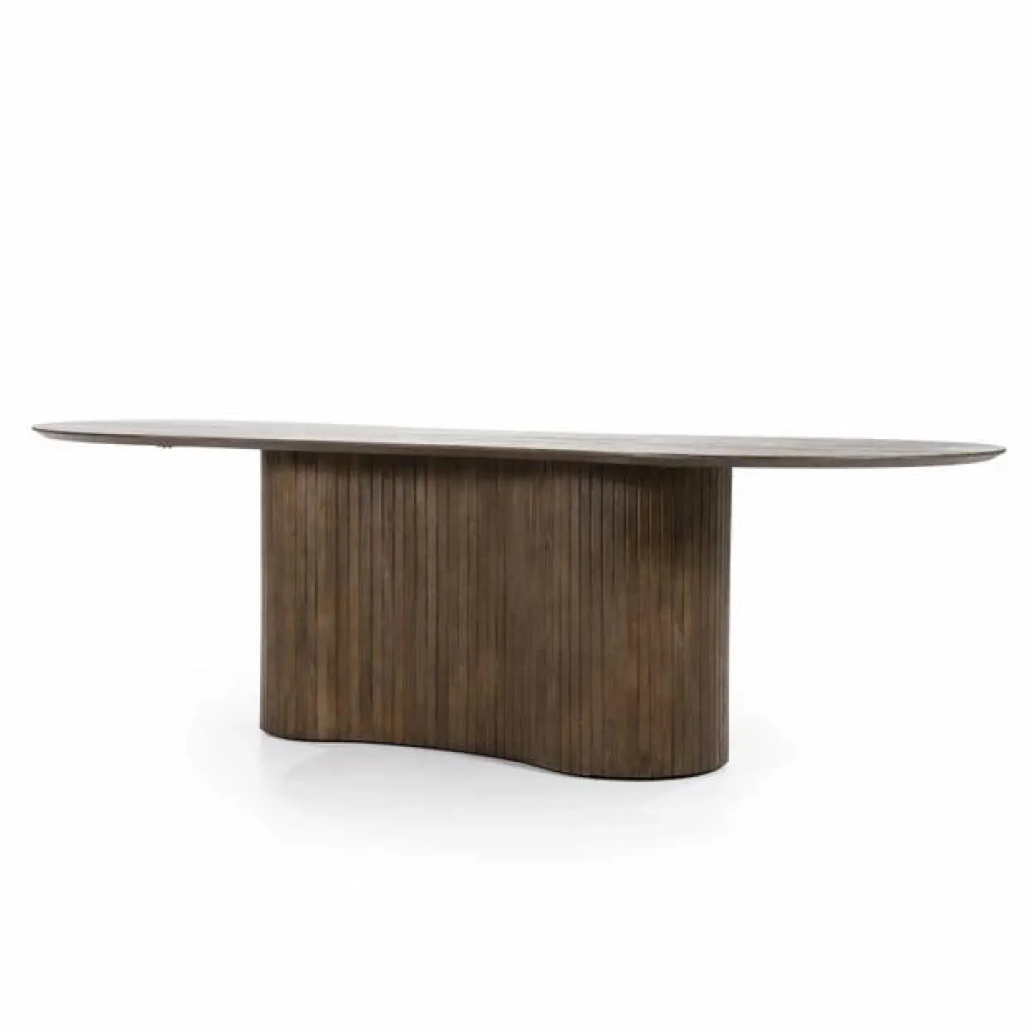 Organische Eettafel Jordy Mangohout 300 x 110cm - Bruin - Loft24.nl