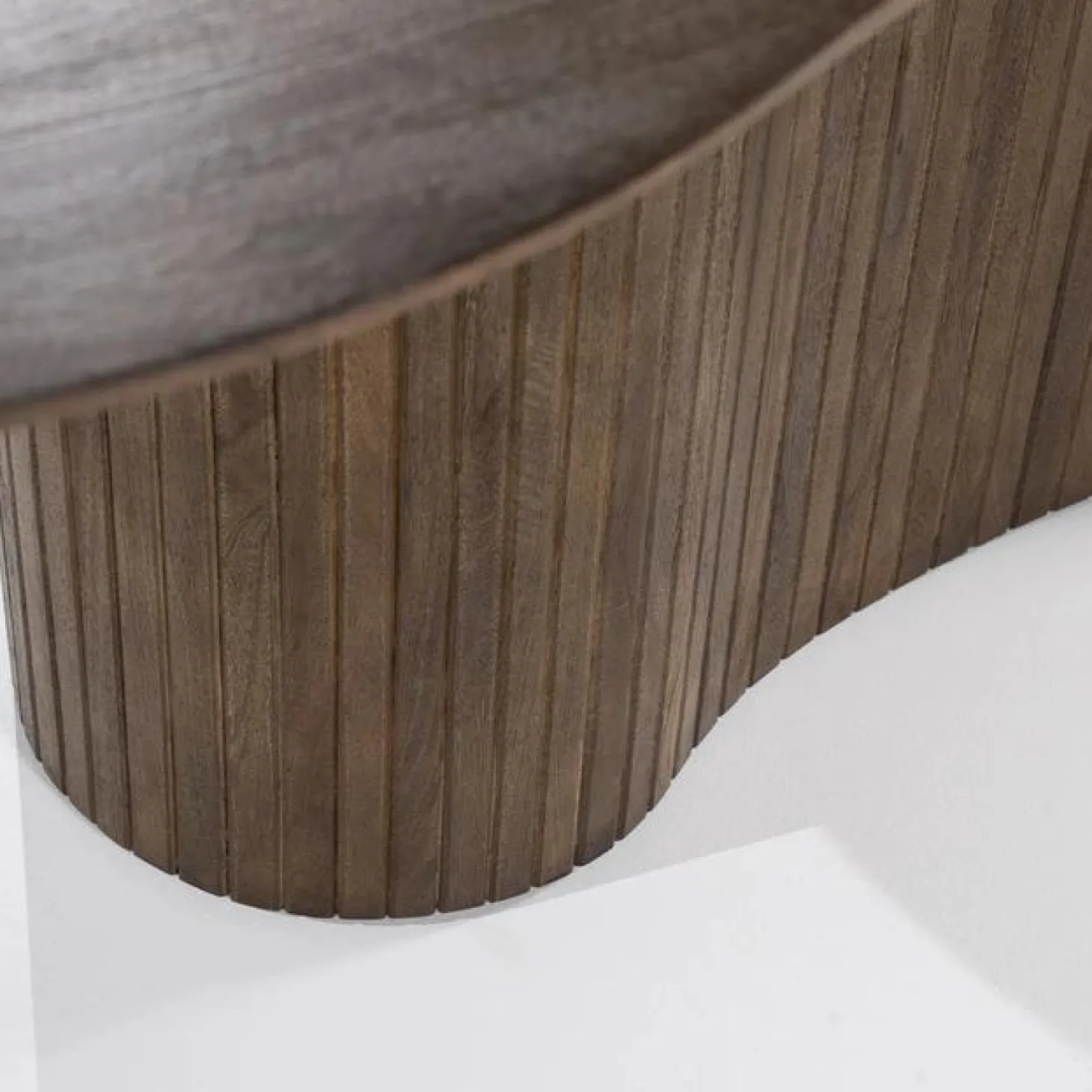 Organische Eettafel Jordy Mangohout 300 x 110cm - Bruin - Loft24.nl