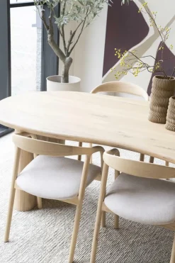 Organische Eettafel Josh 300 x 110 cm - kleur Naturel - Loft24.nl