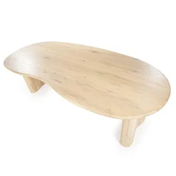 Organische Eettafel Josh 250 x 110 cm- kleur Naturel - Loft24.nl