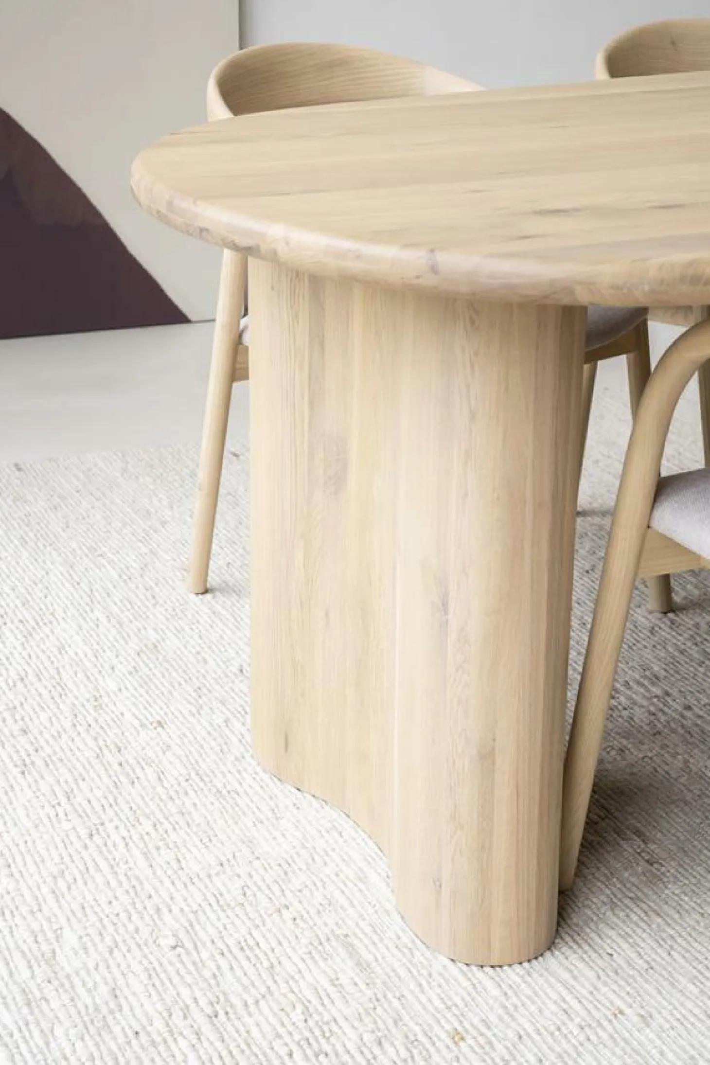 Organische Eettafel Josh 250 x 110 cm- kleur Naturel - Loft24.nl