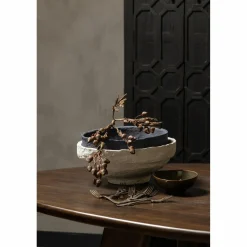 Organische Eettafel Roundly Mangohout, kleur Walnoot - 180 cm - Loft24.nl