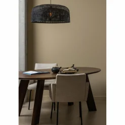 Organische Eettafel Roundly Mangohout, kleur Walnoot - 180 cm - Loft24.nl