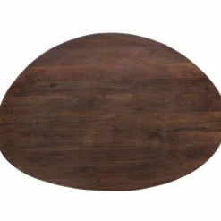 Organische Eettafel Roundly Mangohout, kleur Walnoot - 180 cm - Loft24.nl