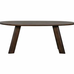 Organische Eettafel Roundly Mangohout, kleur Walnoot - 200 cm - Loft24.nl