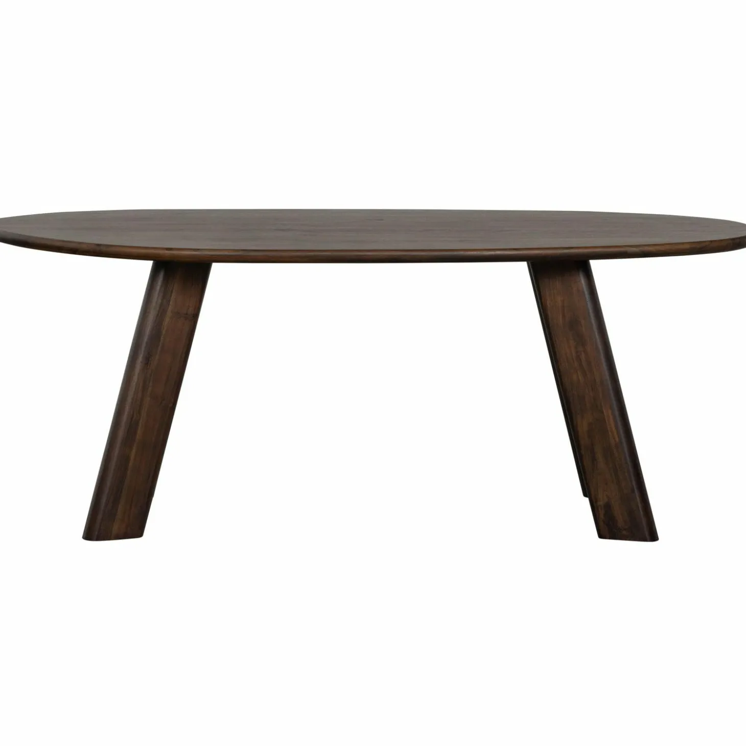 Organische Eettafel Roundly Mangohout, kleur Walnoot - 200 cm - Loft24.nl