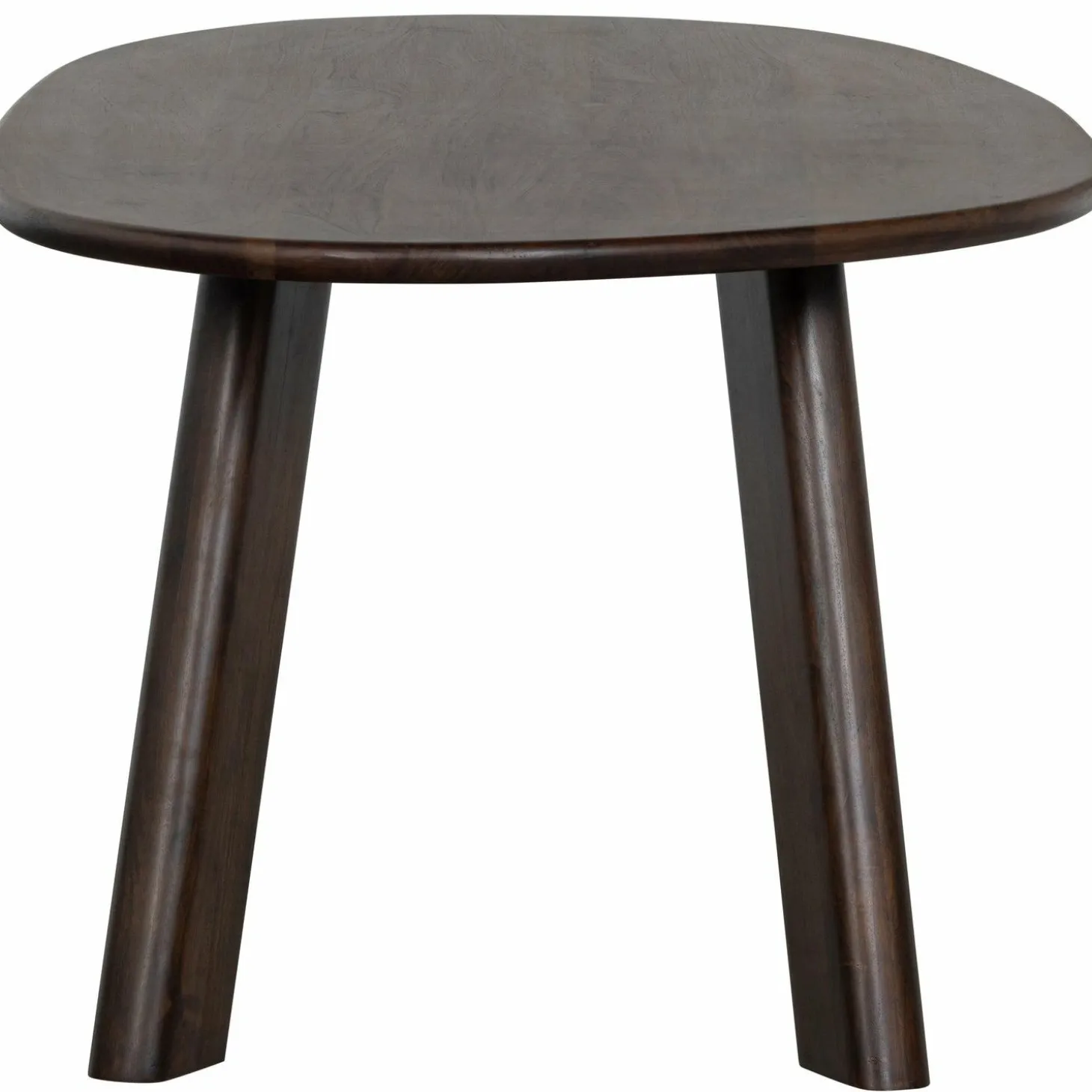 Organische Eettafel Roundly Mangohout, kleur Walnoot - 200 cm - Loft24.nl