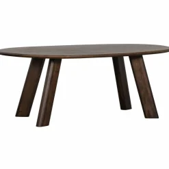 Organische Eettafel Roundly Mangohout, kleur Walnoot - 200 cm - Loft24.nl