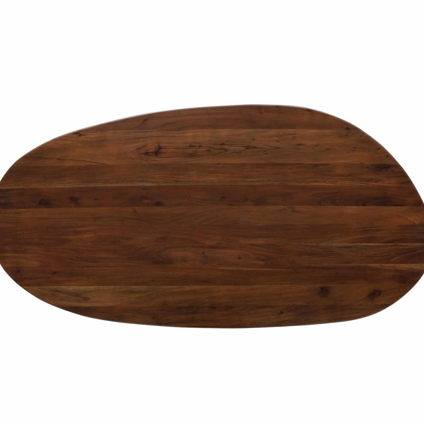 Organische Eettafel Roundly Mangohout, kleur Walnoot - 200 cm - Loft24.nl