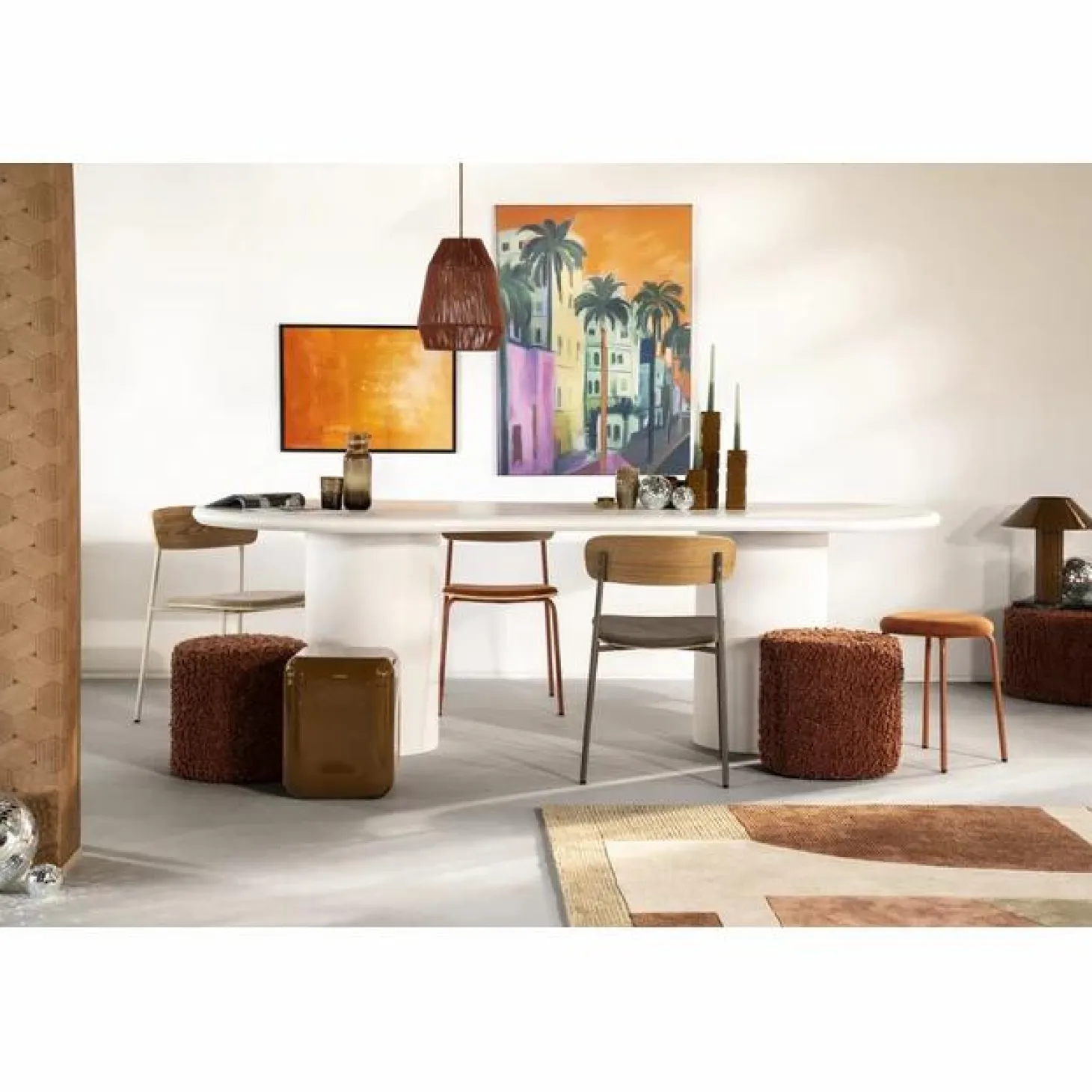 Organische Eettafel Seki 200cm - Wit - Loft24.nl