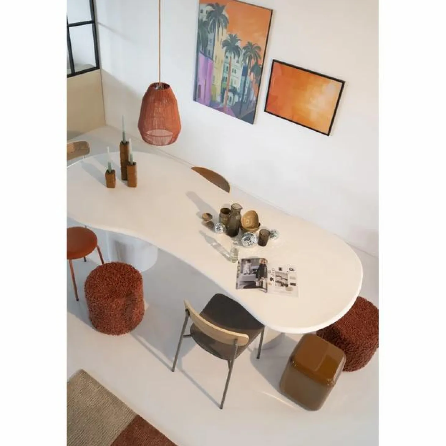 Organische Eettafel Seki 200cm - Wit - Loft24.nl