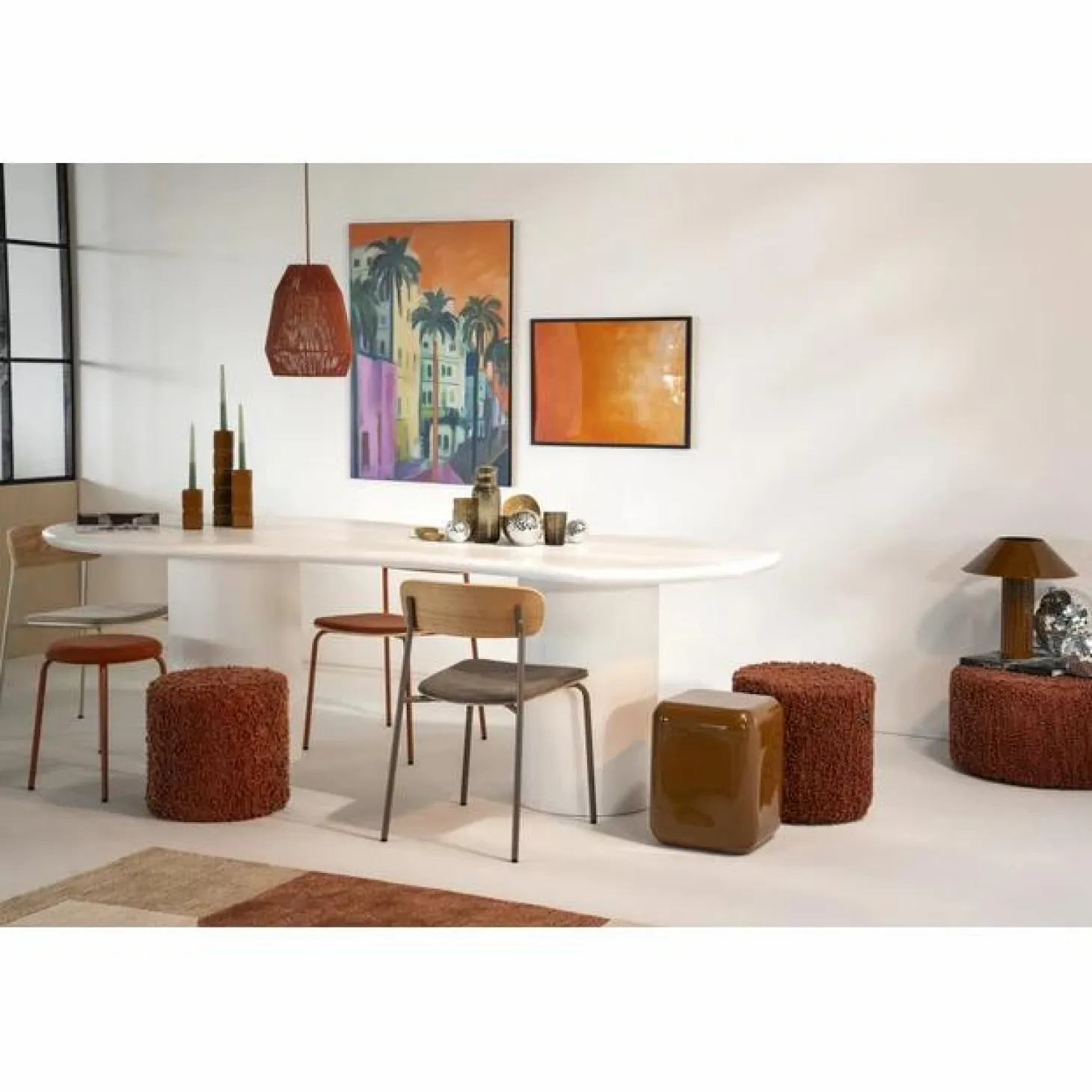 Organische Eettafel Seki 200cm - Wit - Loft24.nl