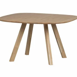 Organische Eettafel Tablo Eikenhout Met 3-stand poot 130 x 130cm - Loft24.nl