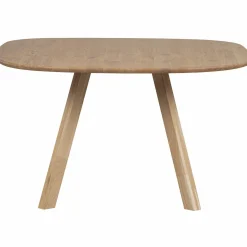 Organische Eettafel Tablo Eikenhout Met 3-stand poot 130 x 130cm - Loft24.nl