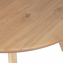 Organische Eettafel Tablo Eikenhout Met 3-stand poot 130 x 130cm - Loft24.nl