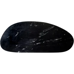 Organische Eettafel Trocadero 220 x 100 cm marmer - Zwart - Loft24.nl