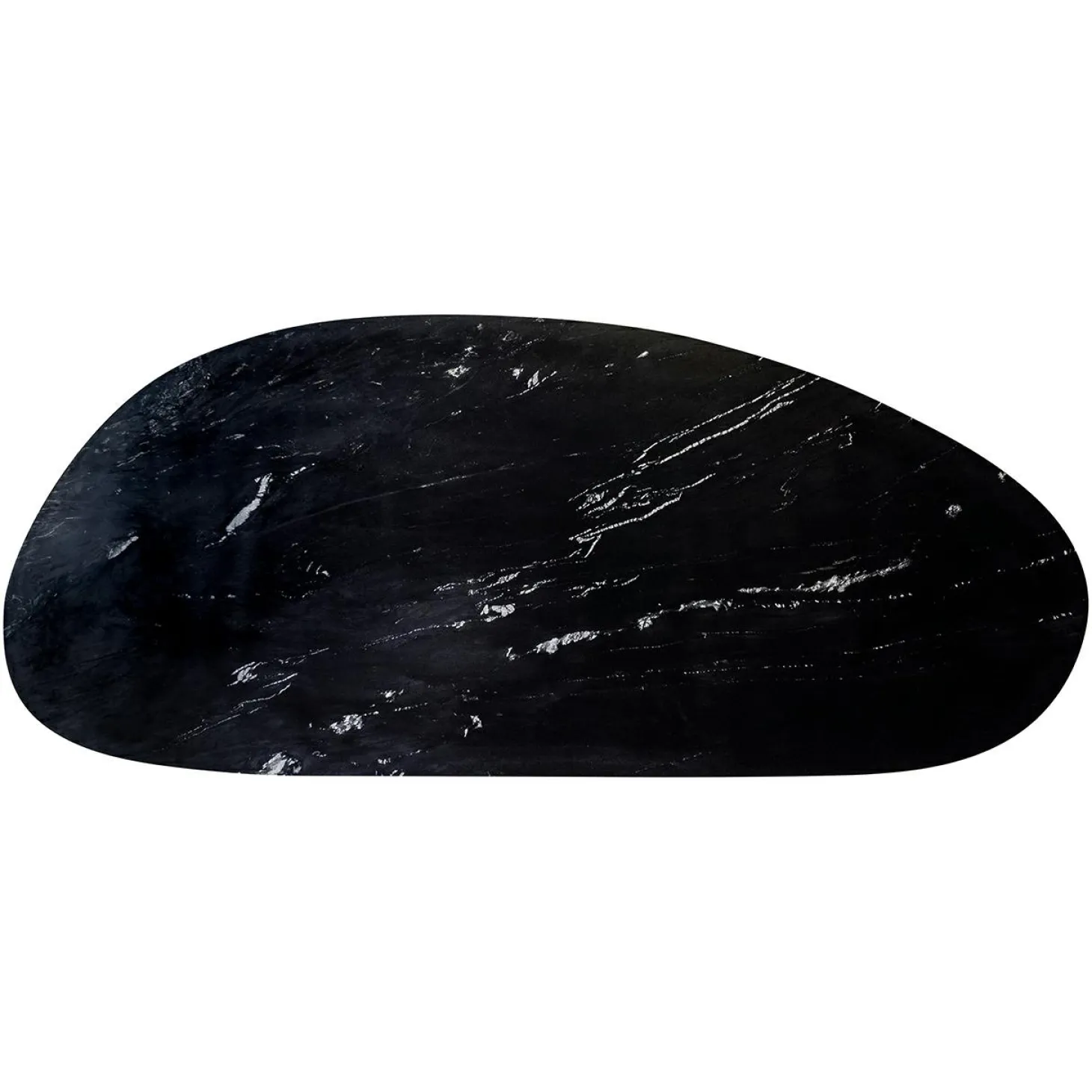 Organische Eettafel Trocadero 220 x 100 cm marmer - Zwart - Loft24.nl