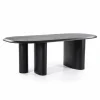 Organische Eettafel Walter Eikenhout 220 x 100cm - Zwart - Loft24.nl
