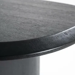 Organische Eettafel Walter Eikenhout 220 x 100cm - Zwart - Loft24.nl