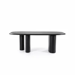 Organische Eettafel Walter Eikenhout 220 x 100cm - Zwart - Loft24.nl