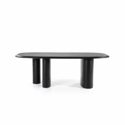 Organische Eettafel Walter Eikenhout 220 x 100cm - Zwart - Loft24.nl