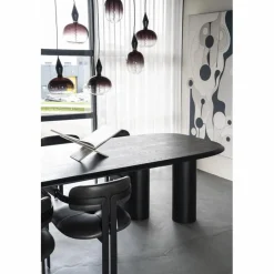 Organische Eettafel Walter Eikenhout 300 x 120cm - Zwart - Loft24.nl
