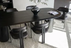 Organische Eettafel Walter Eikenhout 300 x 120cm - Zwart - Loft24.nl