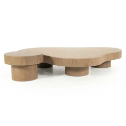 Organische Salontafel Bobbie - lichtbruin - 150 x 110 cm - Loft24.nl