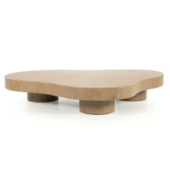 Organische Salontafel Bobbie - lichtbruin - 150 x 110 cm - Loft24.nl