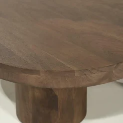 Organische Salontafel Charlie Mangohout 130 x 100cm - Lichtbruin - Loft24.nl