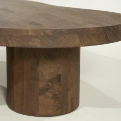 Organische Salontafel Charlie Mangohout 130 x 100cm - Lichtbruin - Loft24.nl