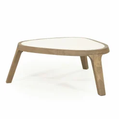 Organische Salontafel Fred Marmer en mangohout - 64 cm - Loft24.nl