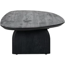 Organische Salontafel Hudson Mangohout 135 x 76cm - Zwart - Loft24.nl