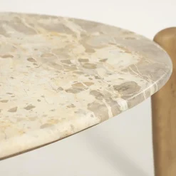 Organische Salontafel Marnish Marmer en mangohout - groot - Loft24.nl
